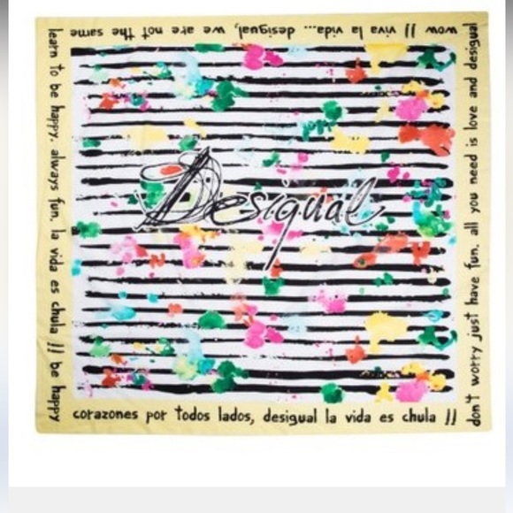 Desigual Foulard Square Marine Scarf - Picture 1 of 2